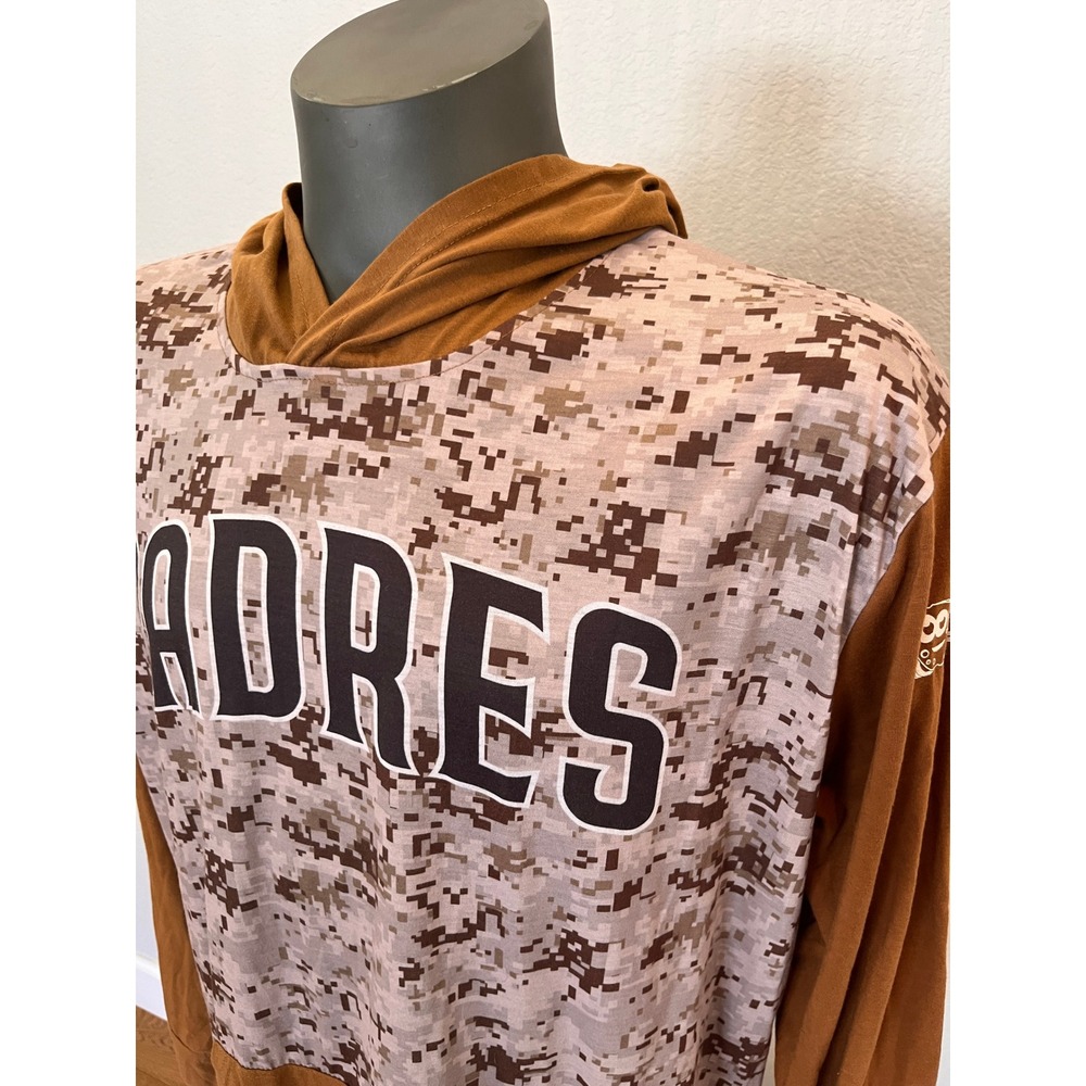 San Diego Padres Camo Hoodie XL Stadium Giveaway Military Brown Pullover MLB